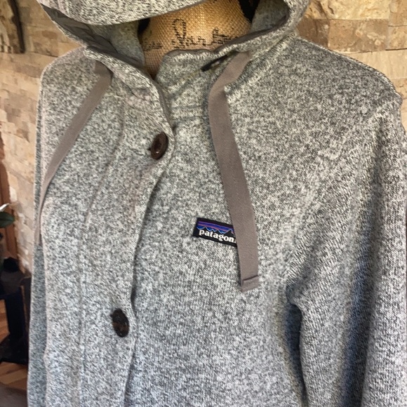 Patagonia Better Sweater button gray marled hooded jacket coat - Picture 7 of 16